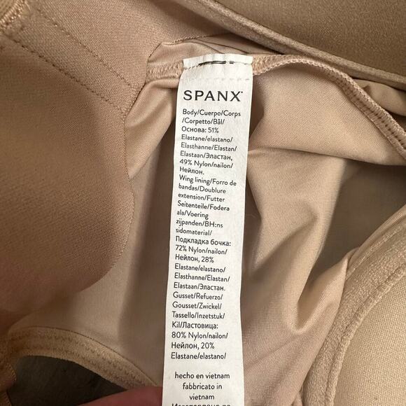 NWT Spanx Suit Your Fancy Strapless Cup Bodysuit Women's Beige Size Large - Picture 5 of 7